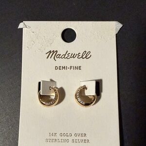 Madewell Gold and Silver Hoop Earrings